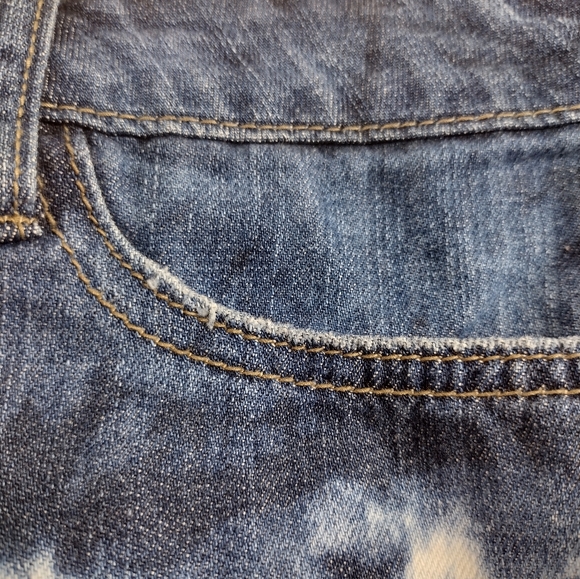 Bebe Acid Washed Ombre Distressed Ripped Shorts - Picture 7 of 16